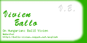vivien ballo business card